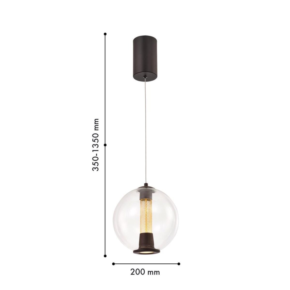 4550-2P, подвес, D200xH350/1350, LEDx7W, 190LM, 4000K, included — изображение 3