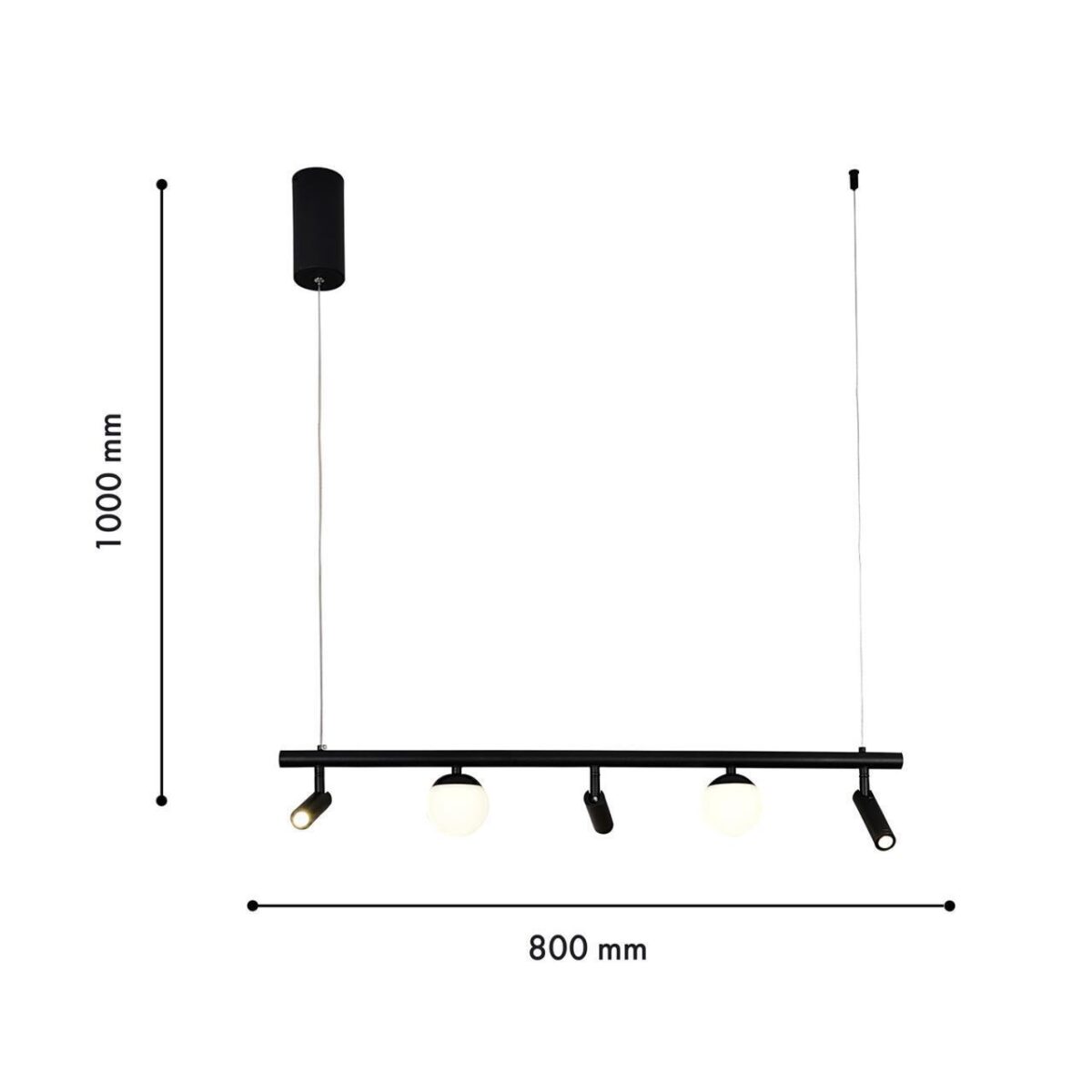 4179-5P, подвесная люстра, L800xW100xH240/1000, 3xLEDx3W + 2xLEDx5W, 855LM, 4000K, included — изображение 3