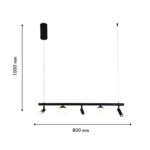 4179-5P, подвесная люстра, L800xW100xH240/1000, 3xLEDx3W + 2xLEDx5W, 855LM, 4000K, included — изображение 3