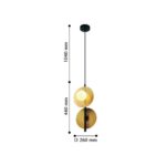 2356-2P, подвес, D260xH440/1440, 2xG9x25W, excluded — изображение 2