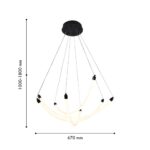 4468-4P, подвесная люстра, D670xH1000/1800, LEDx36W, 3330LM, 3000-6500K, included, remote control — изображение 2