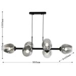 2361-6P, подвесная люстра, L980xW400xH300/1300, 6xE27x40W, excluded — изображение 3