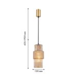 4343-1P, подвес, D130xH435/1935, 1xE27x40W, excluded — изображение 2