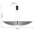 4381-1P, подвесная люстра, L1500xW380xH1980, LEDx120W, 7200LM, 4000K, CRI>90, included — изображение 2