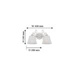 2150-2W, настенный светильник, D280xW400xH240, 2xE14x40W, excluded — изображение 3