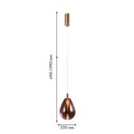 4256-2P, подвес, D220xH490/1990, LEDx4.3W, 520LM, 4000K, included — изображение 2