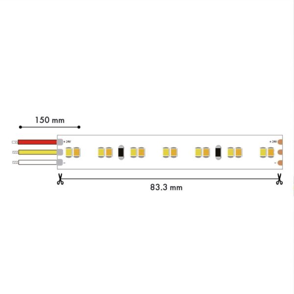 2001-62065, лента светодиодная, 5M, SMD2835, 19.8W/m, 2700-6500K, IP65