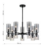 2877-7P, подвесная люстра, D780*H550/850, 14xE14x40W, excluded — изображение 3