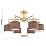 2612-6P, потолочная люстра, D650xH340, 6xE14x40W, excluded — изображение 3