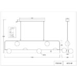 4072-6P, подвесная люстра, L1200xW240xH200/1200, 6xG9LEDx10W, excluded + LEDx18W, 700LM, 4000K, included — изображение 6