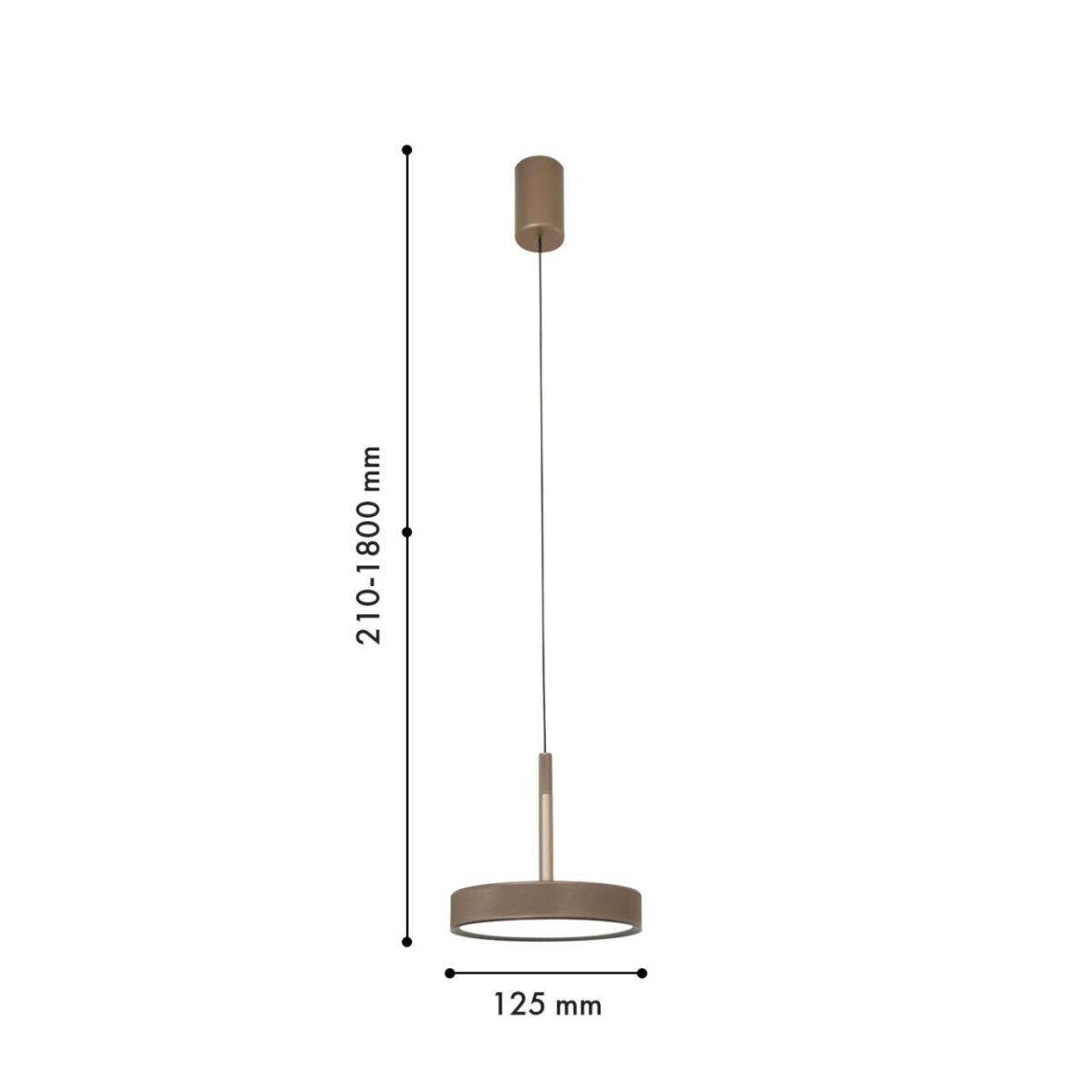 4509-1P, подвес, D125xH210/1800, LEDx10W, 600LM, 4000K, IP20, CRI>90, included — изображение 2