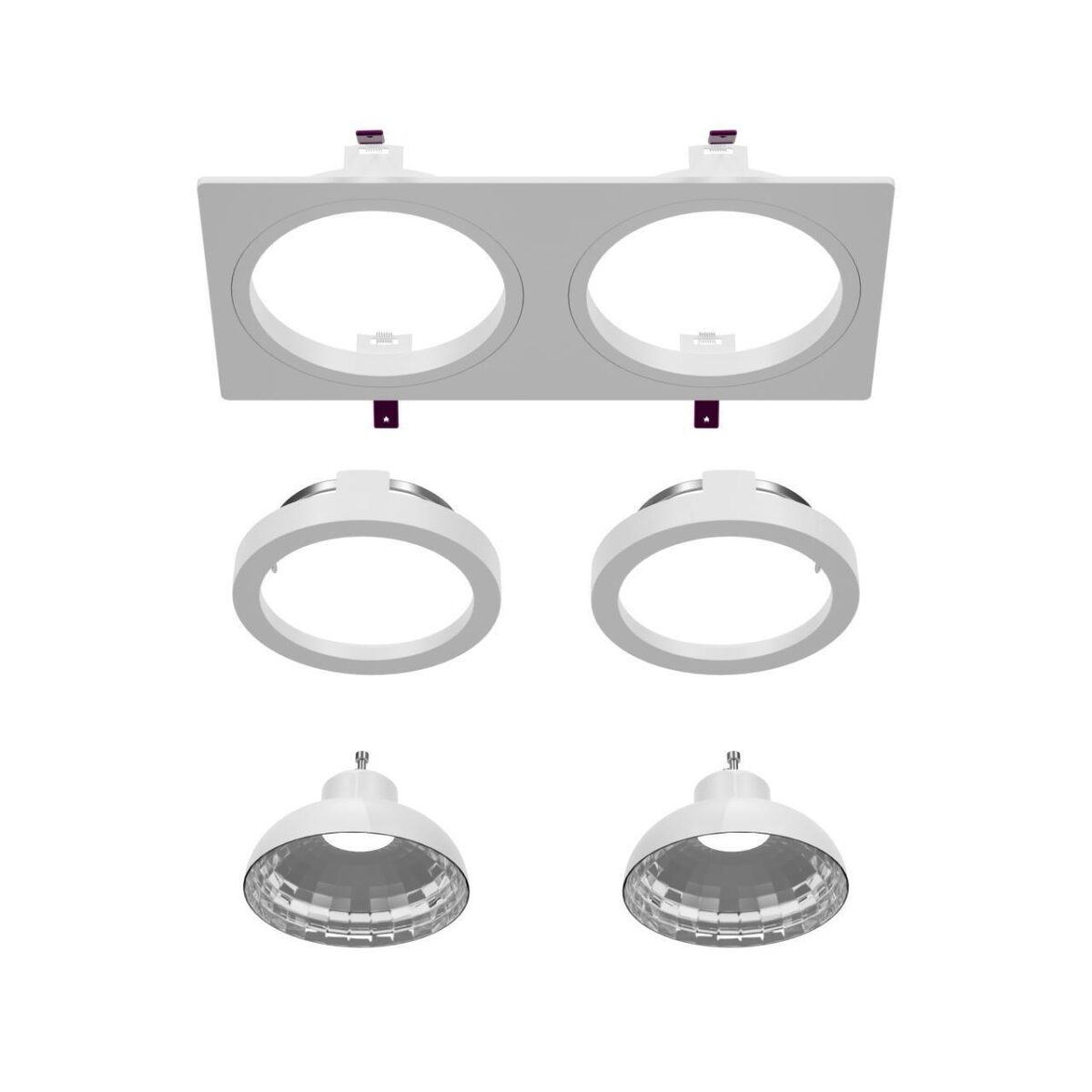 4647-2C, врезной светильник, L172xW92xH28, cutout:L150xW75, 2xGU10x35W, IP20, excluded — изображение 4