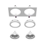 4647-2C, врезной светильник, L172xW92xH28, cutout:L150xW75, 2xGU10x35W, IP20, excluded — изображение 4