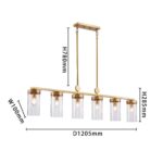 3099-6U, подвесная люстра, L1205xW105xH550/1170, 6xE14x40W, excluded — изображение 3