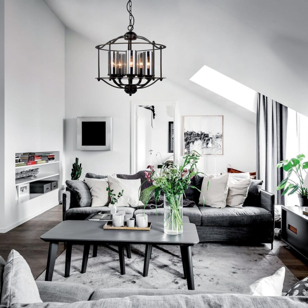 2057-5P, люстра подвесная, D450xH440/1440, 5xE14x40W, excluded — изображение 5