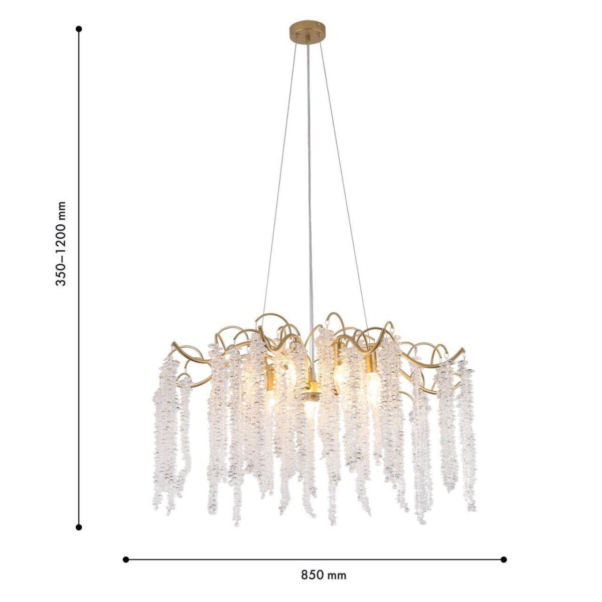 4134-9P, подвесная люстра, D850xH350/1200, 9xE14x60W, excluded — изображение 3