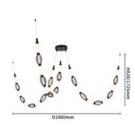 4560-3PC, подвесная/потолочная люстра, D200xH1780/2780 + D650xH890/1775 + D1980xH820/1725, 3xLEDx18W, 2230LM, 4000K, included — изображение 9