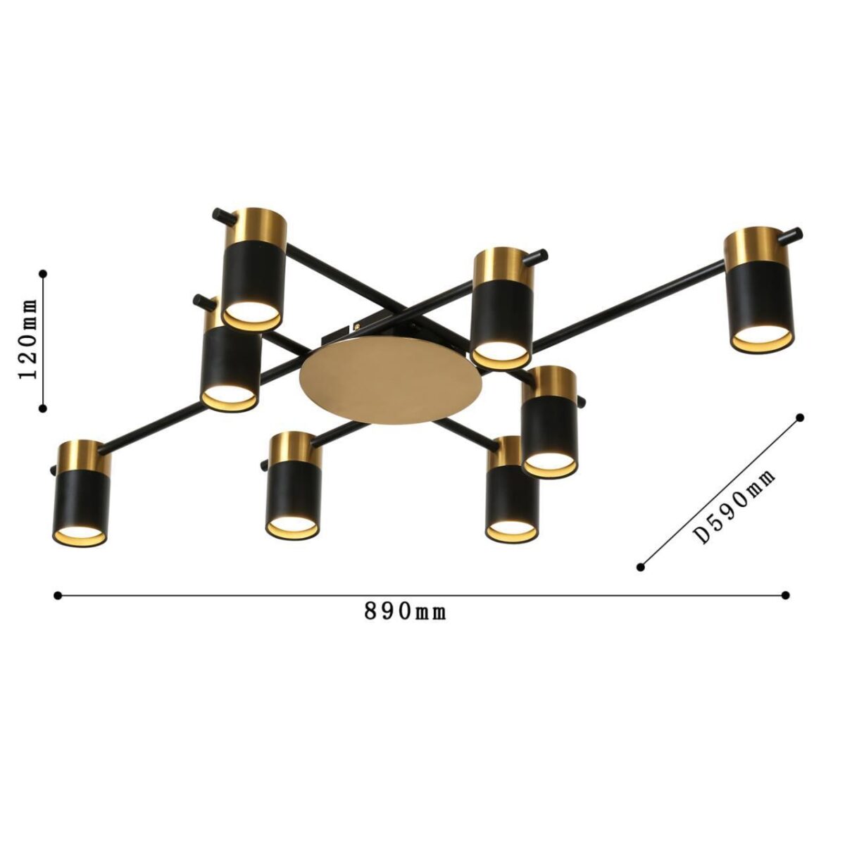 2825-8P, потолочная люстра, L890xW590xH120, 8xGU10x35W, included — изображение 3