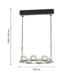 4291-6P, подвесная люстра, D520xH1500/1575, 6xLEDx7.5W, 3600LM, 4000K, included — изображение 2