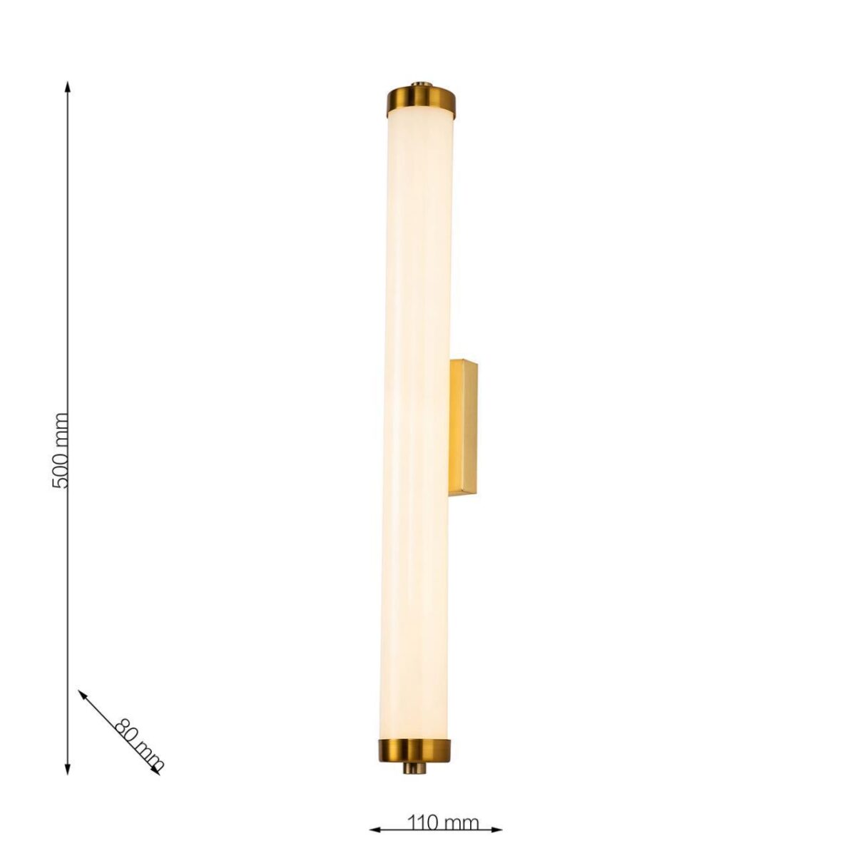 3000-1W, настенный светильник, D80xW110xH500, LEDx40W, 4800LM, 3000K, included — изображение 3