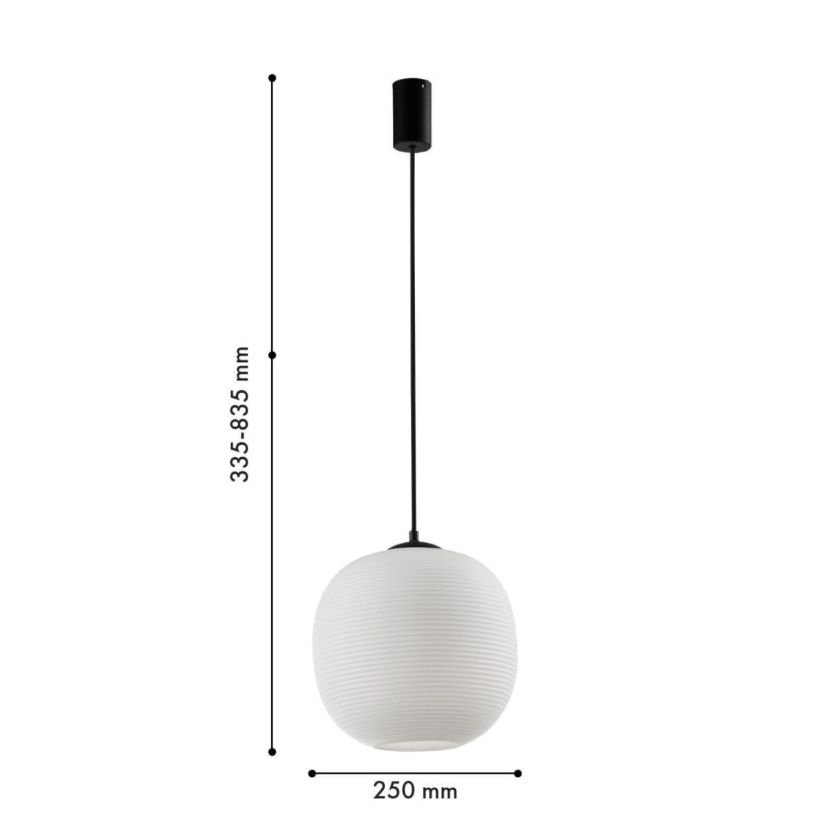 4259-1P, подвес, D250xH335/1835, 1xE27x40W, excluded — изображение 2