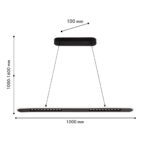 4473-2P, подвесная люстра, L1000xW100xH1000/1600, LEDx82W, 4460LM, 3000-6500K, included, remote control — изображение 2