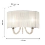 1698-2W, настенный светильник, D285xW450xH330, 2xE14x40W, excluded — изображение 2