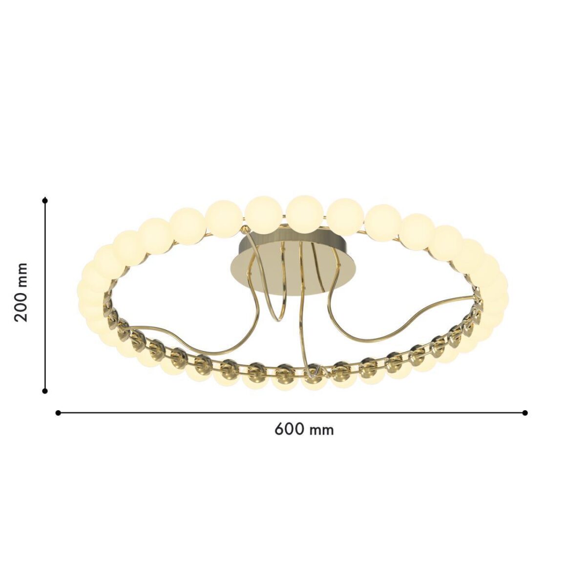 4590-6C, потолочная люстра, D600xH200, LEDx43W, 3400LM, 4000K, included — изображение 3