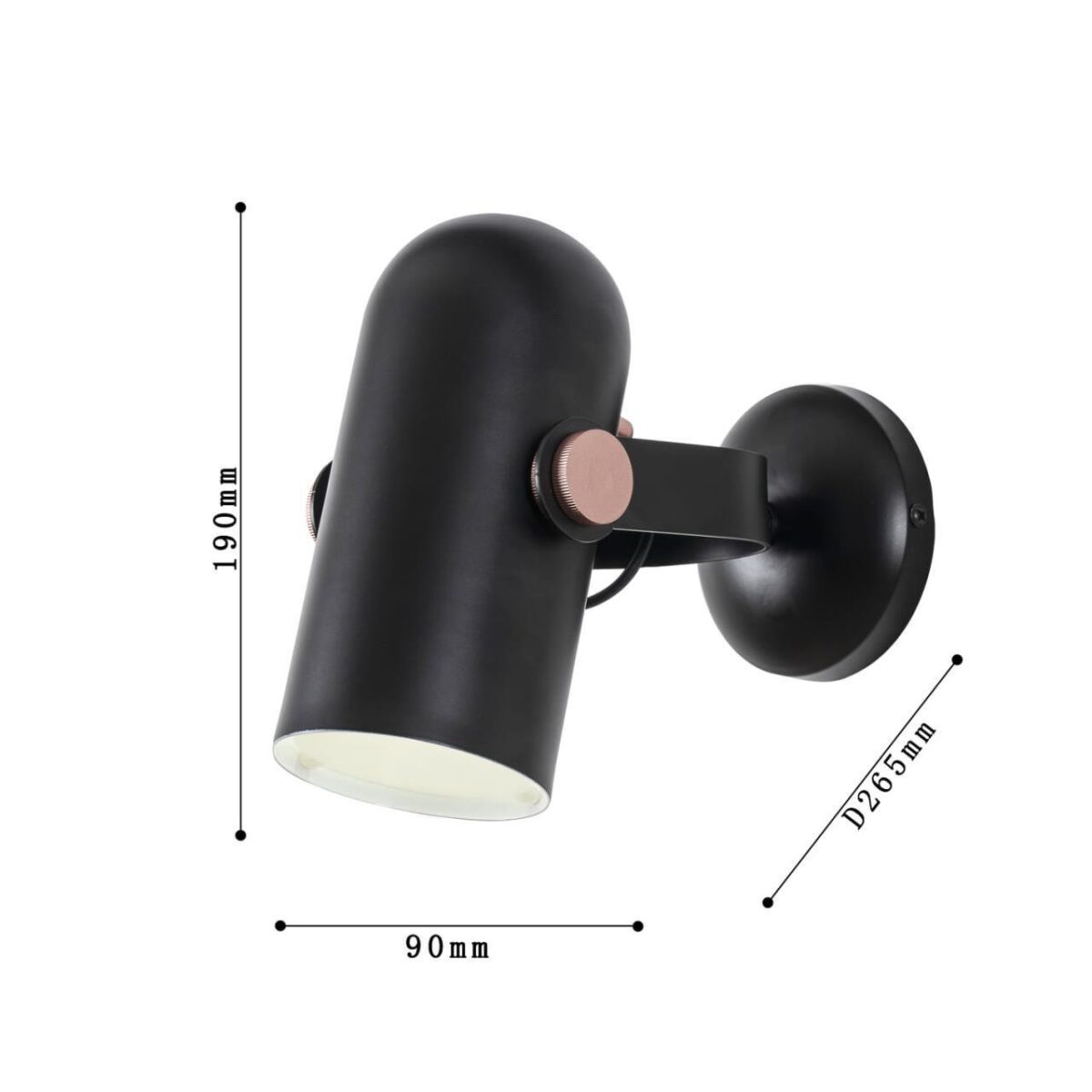 2007-1W, настенный светильник, D265xW90xH125, 1xE14x40W, excluded — изображение 3