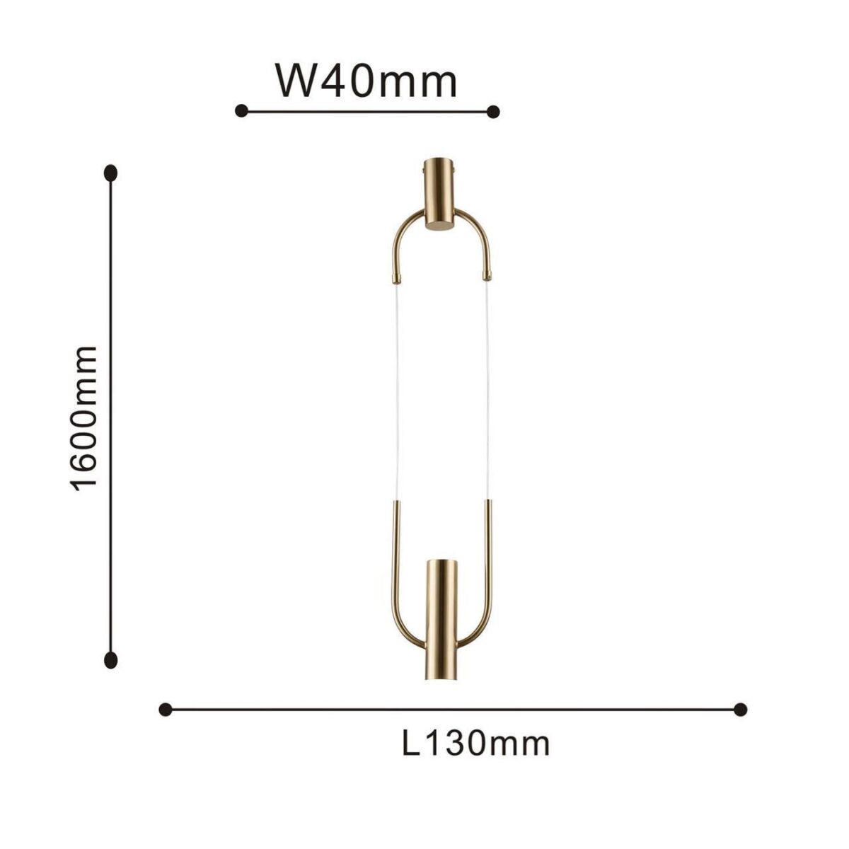 4192-1P, подвес, L130xW40xH500/1600, LEDx3W, 255LM, 4000K, included — изображение 3