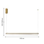 4489-1P, подвесная люстра, L930xW70xH220/1200, LEDx15W, 450LM, 4000K, included — изображение 2