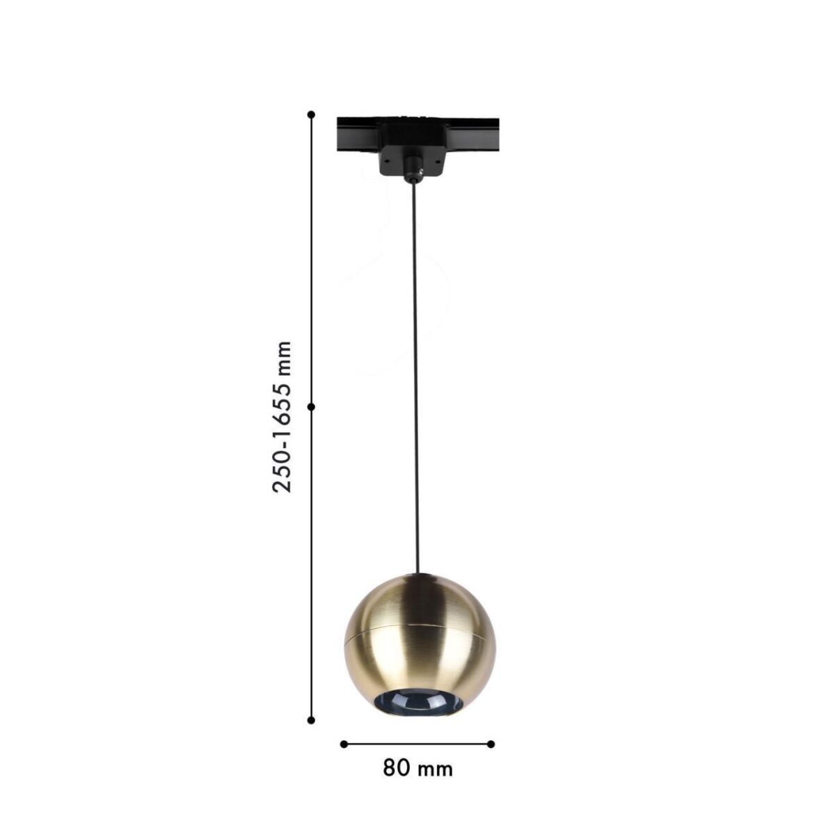 4229-1P, трековый светильник, D80xH1650, LEDx8W, 42V, 400LM, 3000-6000K, CRI>90, included — изображение 2