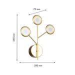 4253-3W, настенный светильник, D70xW280xH350, 3xLEDx3W, 765LM, 4000K, included — изображение 3