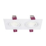 4647-2C, врезной светильник, L172xW92xH28, cutout:L150xW75, 2xGU10x35W, IP20, excluded