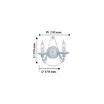 2164-2W, настенный светильник, D170xW330xH310, 2xE14x40W, excluded — изображение 2