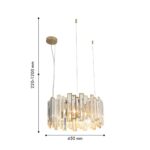 4484-4P, подвесная люстра, D450xH220/1200, 4xE14x60W, excluded — изображение 3