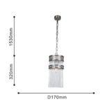 4201-1P, подвес, D170xH490/1850, 1xE14x40W, excluded — изображение 3