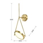 2776-1W, настенный светильник, D300xW260xH660, LEDx12W, 960LM, 3000K, included — изображение 3