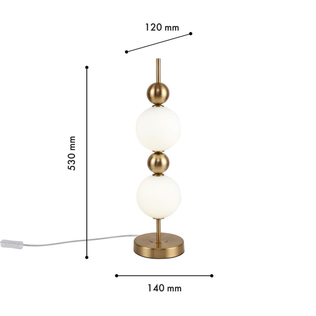 4088-2T, настольный светильник, D140xH530, 2xLEDx6W, 900LM, 4000K, included — изображение 3