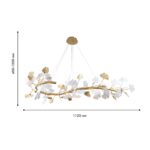 4080-8P, подвесная люстра, L1120xW560xH400/1000, 8xG9x40W, excluded — изображение 3