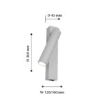 2229-1W, настенный светильник, L260xW45xH100/265, 1xLEDx7W, 560LM, 4000K, included, switch — изображение 3