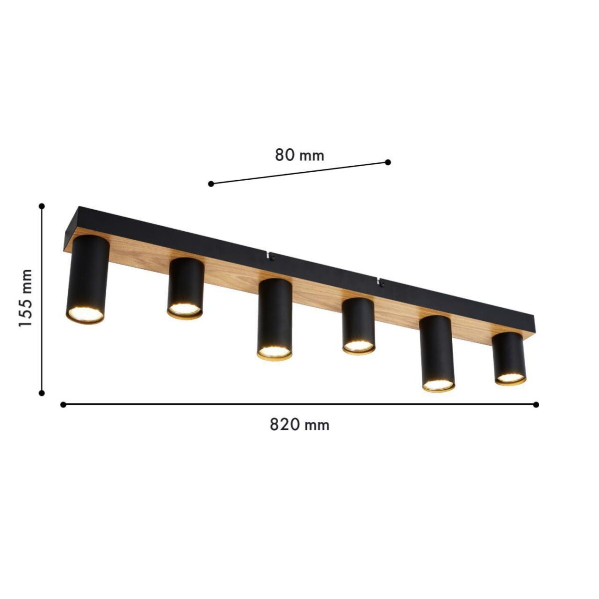 4431-6C, потолочный светильник, L820xW80xH155, 6xGU10x50W, excluded — изображение 3