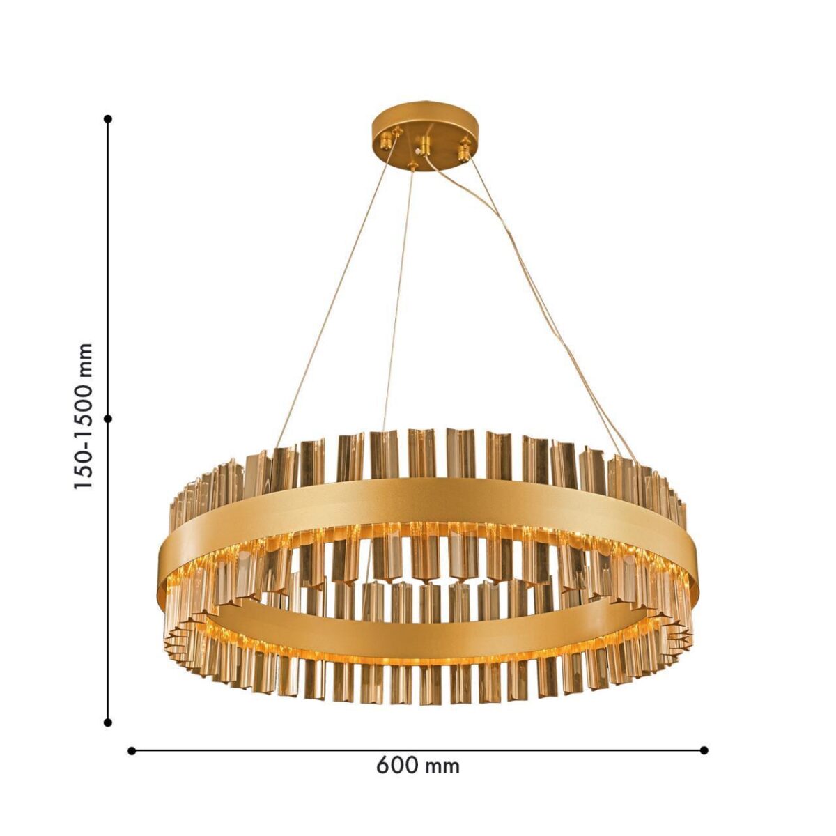 4263-6P, подвесная люстра, D600xH150/1500, LEDx27W, 2160LM, 4000K, included — изображение 2