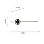 4163-1W, настенный светильник, D40xW120xH620, LEDx14W, 630LM, 4000K, included — изображение 3