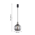 4355-1P, подвес, D200xH380/1880, 1xE27x40W, excluded — изображение 2