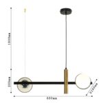 2826-2P, подвесная люстра, L650xW290xH205/1205, 2xG9x25W, excluded — изображение 3