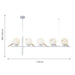 4107-5P, подвесная люстра, L1160xW150xH800/1200, 5xE27x60W, excluded — изображение 2