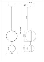 4448-2P, подвес, D205xH580/1580, LEDx15W, 1590LM, 4000K, included — изображение 9