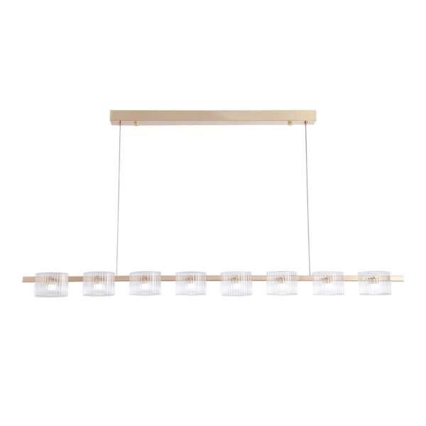 4248-8P, подвесная люстра, L1430xW70xH1300/1500, 8xLEDx5.25W, 960LM, 4000K, included