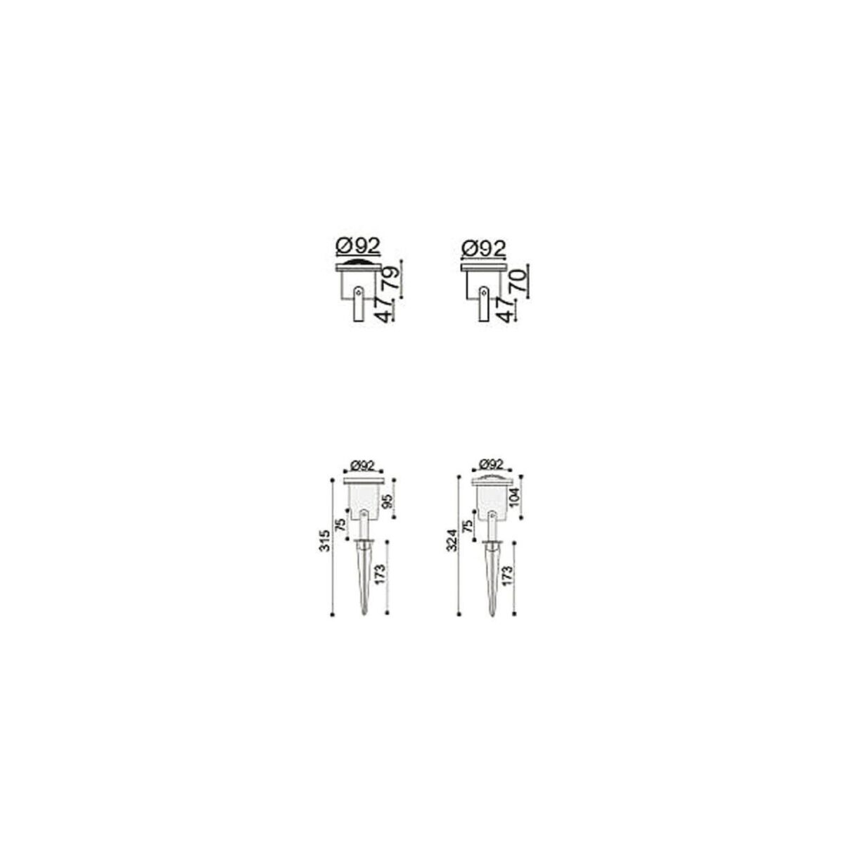 1832-1W, уличный светильник, D95*H125, 1xGU10x50W, IP65, excluded — изображение 2